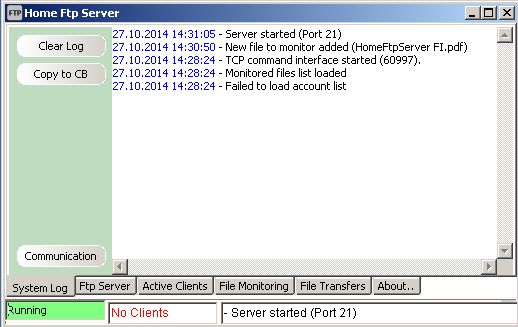 FTP/TFTP сервер Home FTP Server 1.13.3 Build 172. Скачать бесплатно.