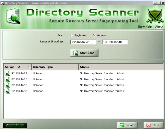 Сканер серверов каталогов Directory Scanner. Скачать бесплатно.